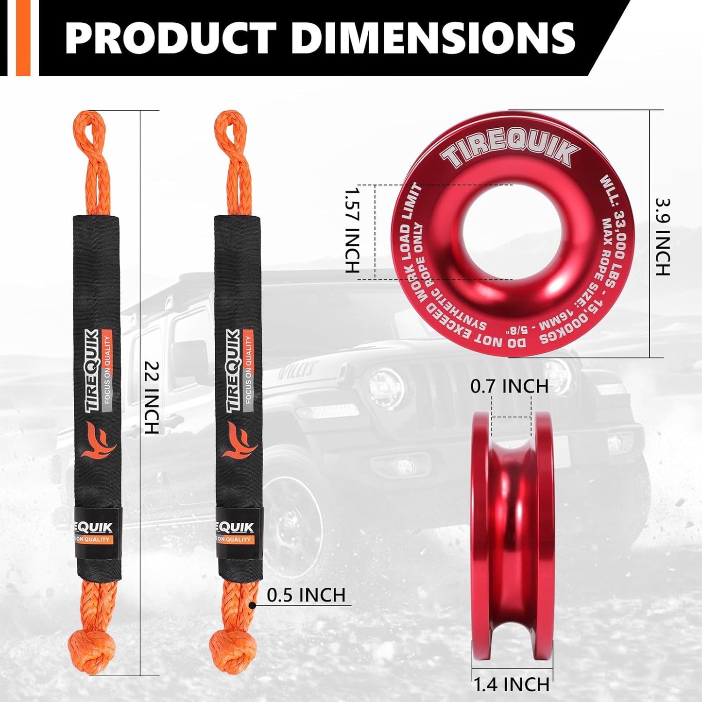 Kit grillete suave naranja 1/2x22pulg 60600lb