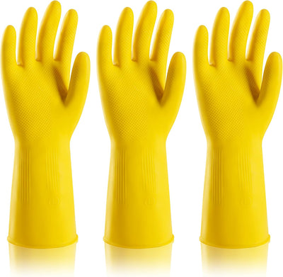 3 Pzas Guantes Goma Reutilizables para Hogar Cocina Baño