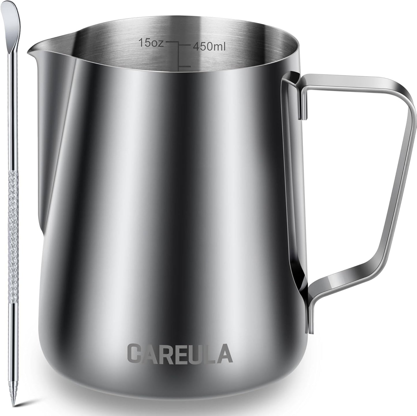 Jarra de espuma de leche de acero inoxidable 15 oz para cafetera expreso