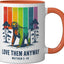 Taza cerámica Love Them Anyway Matthew 5:44 naranja/blanco