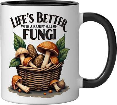 Taza cerámica para recolección de hongos morelos negro/blanco