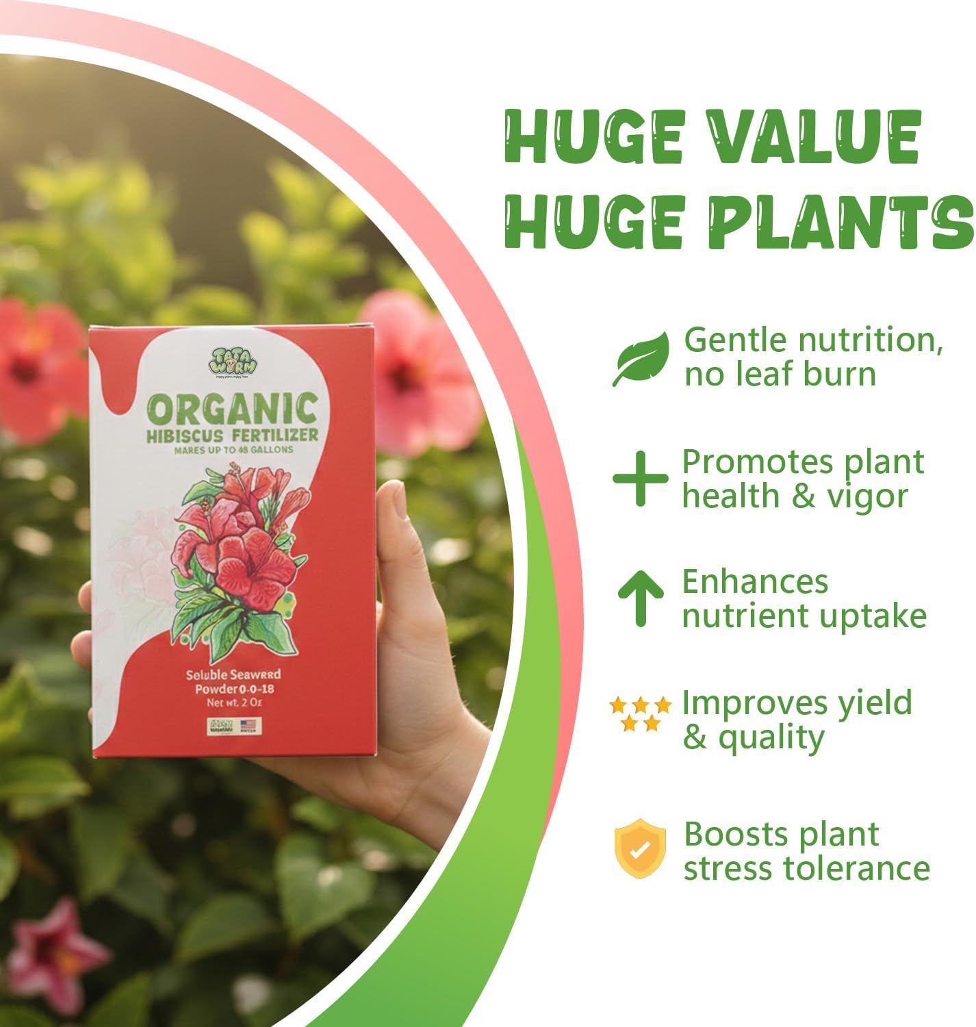Fertilizante orgánico hibisco extracto algas 2oz