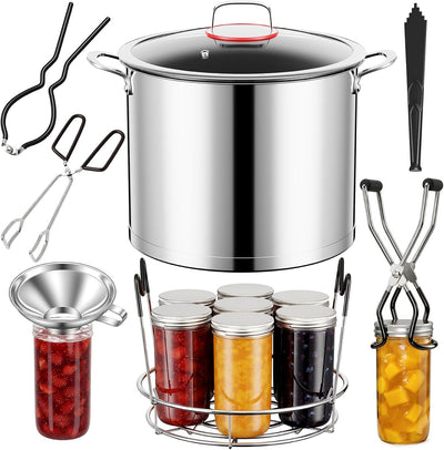 Kit inicio enlatado 21qt acero inox con soporte