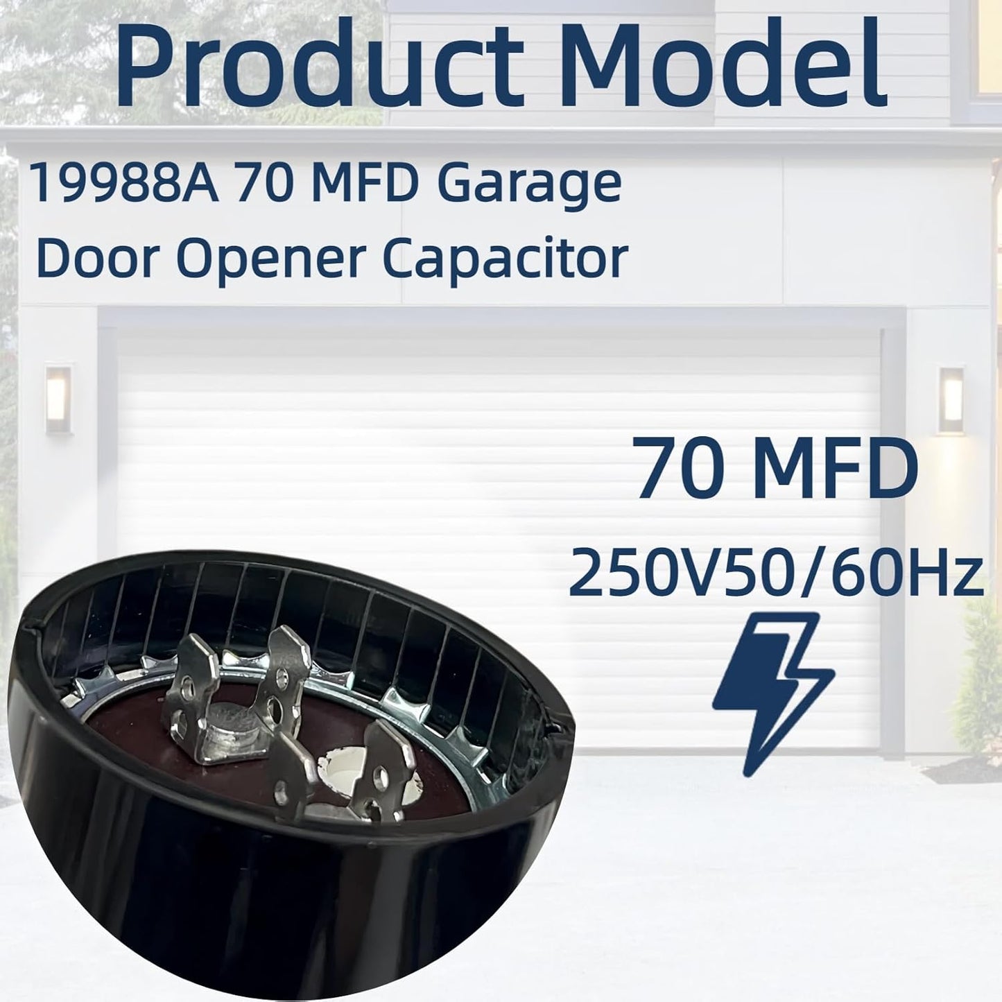 2 Condensadores Arranque 1/2HP 70 MFD