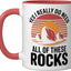 Taza Cerámica con Rocas Roja/Blanca
