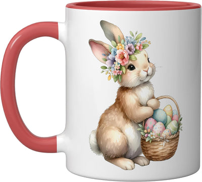 Taza Cerámica Regalo Pascua Niños Rojo/Blanco