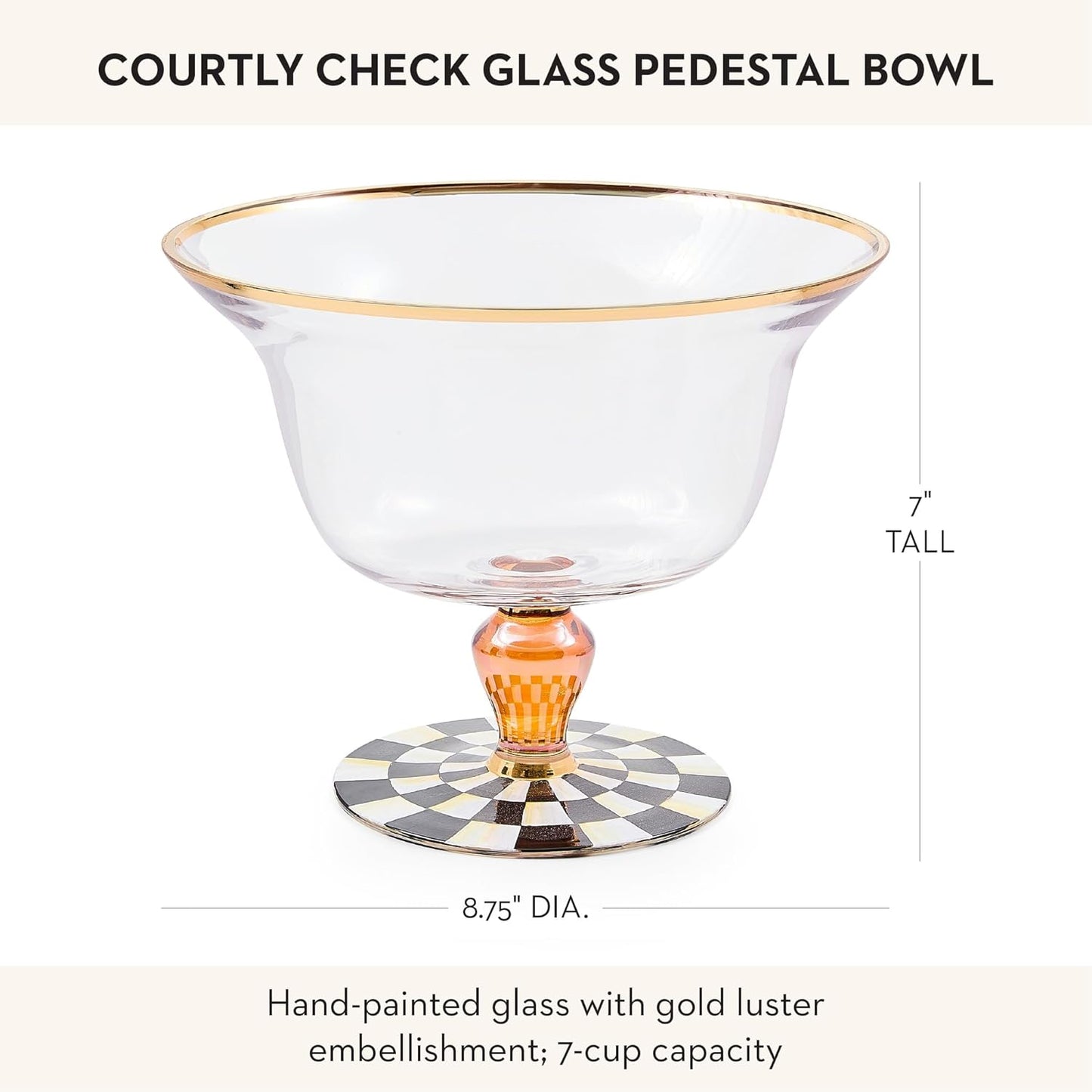 Cuenco pedestal cristal MACKENZIE-CHILDS