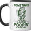 Taza cerámica de ranas memes para papá negro/blanco