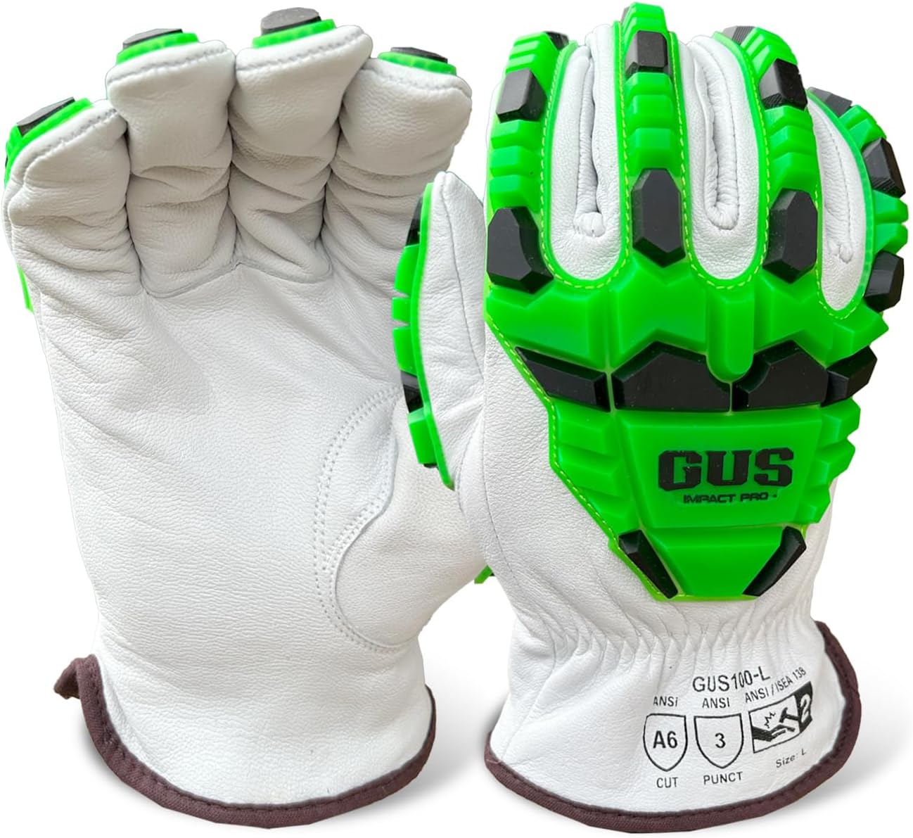 Guantes cuero cabra resistentes cortes impacto hombres