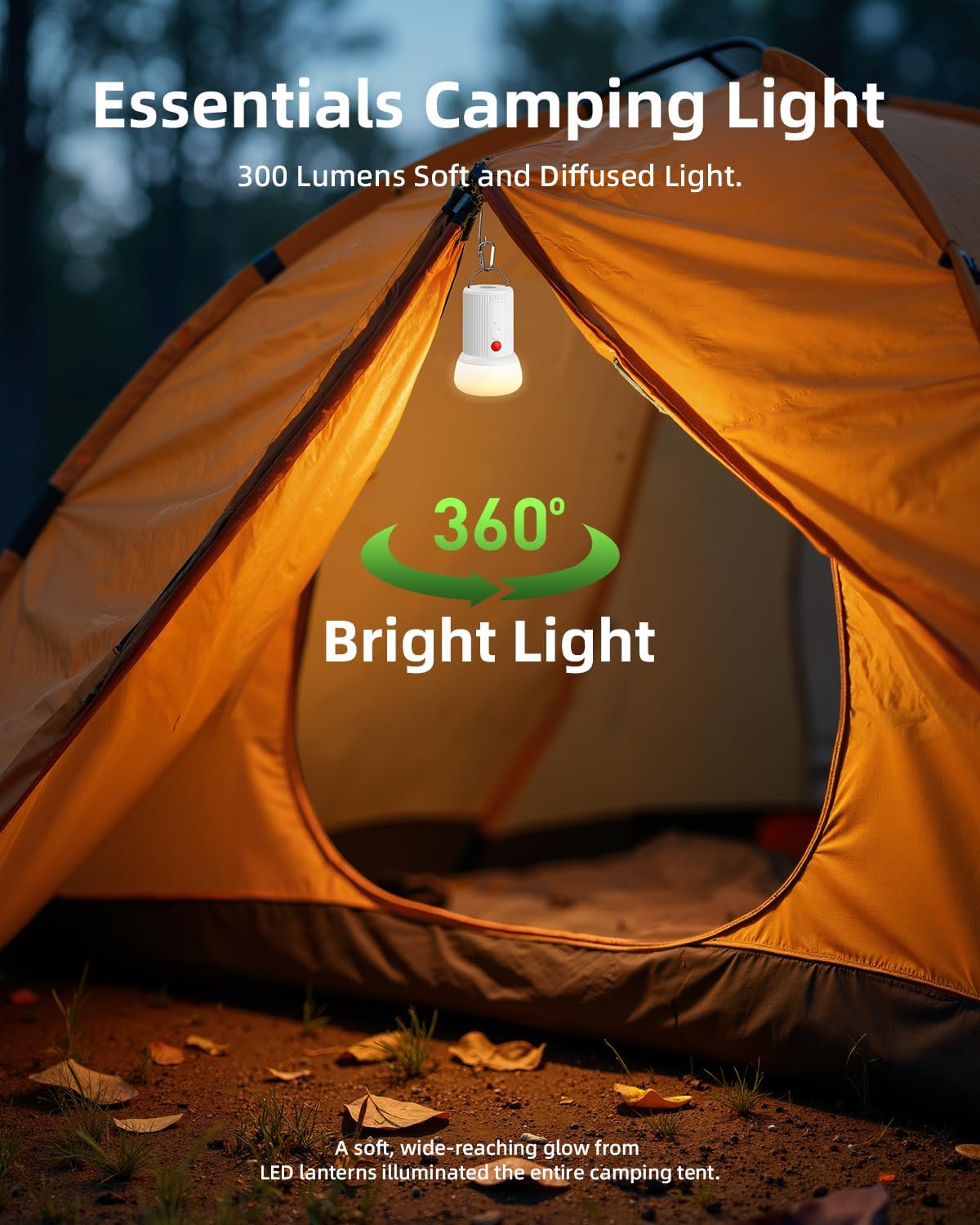 Linterna LED recargable camping paquete 2