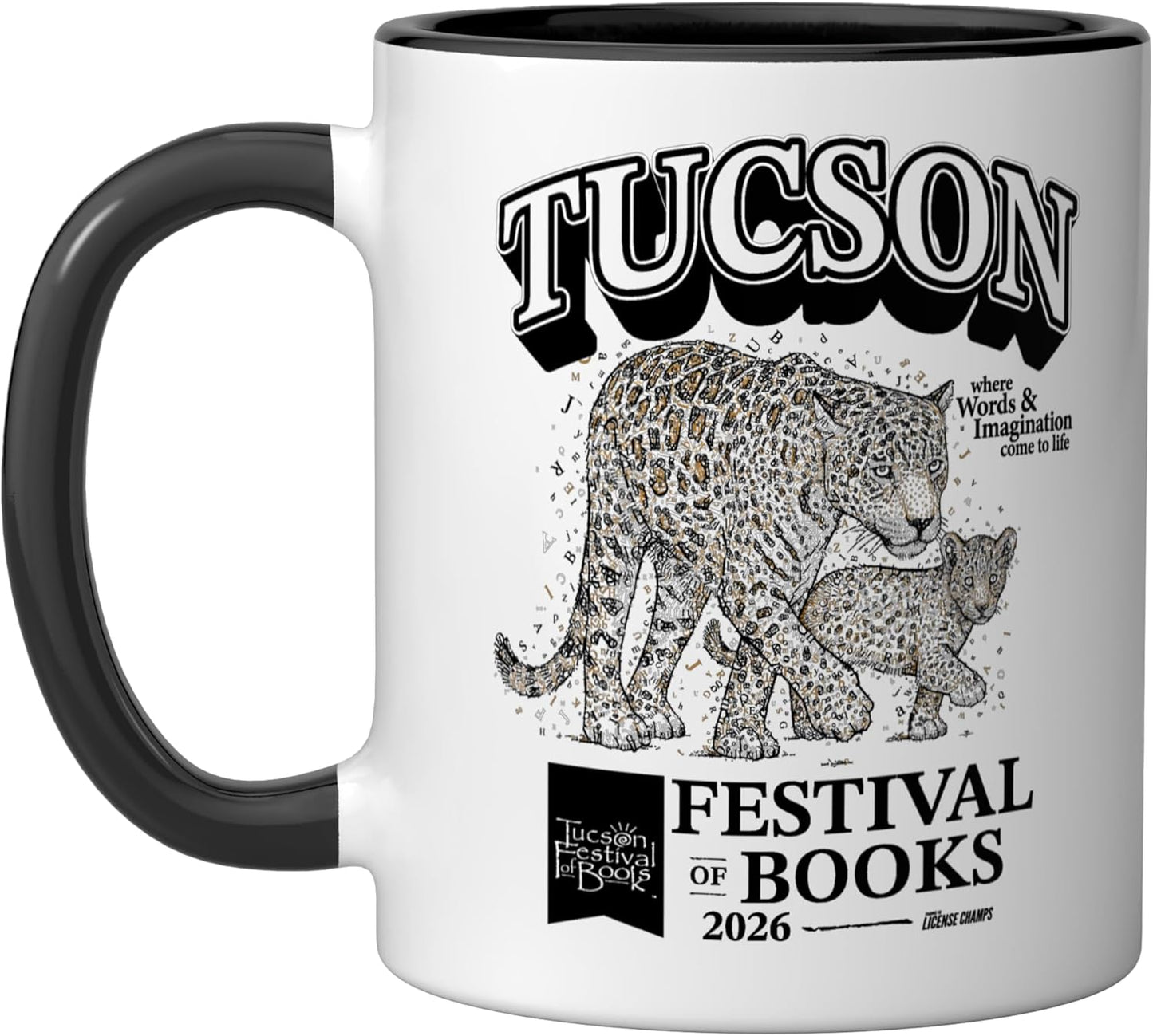 Taza cerámica Critter Jaguar para Tucson Festival of Books 2026