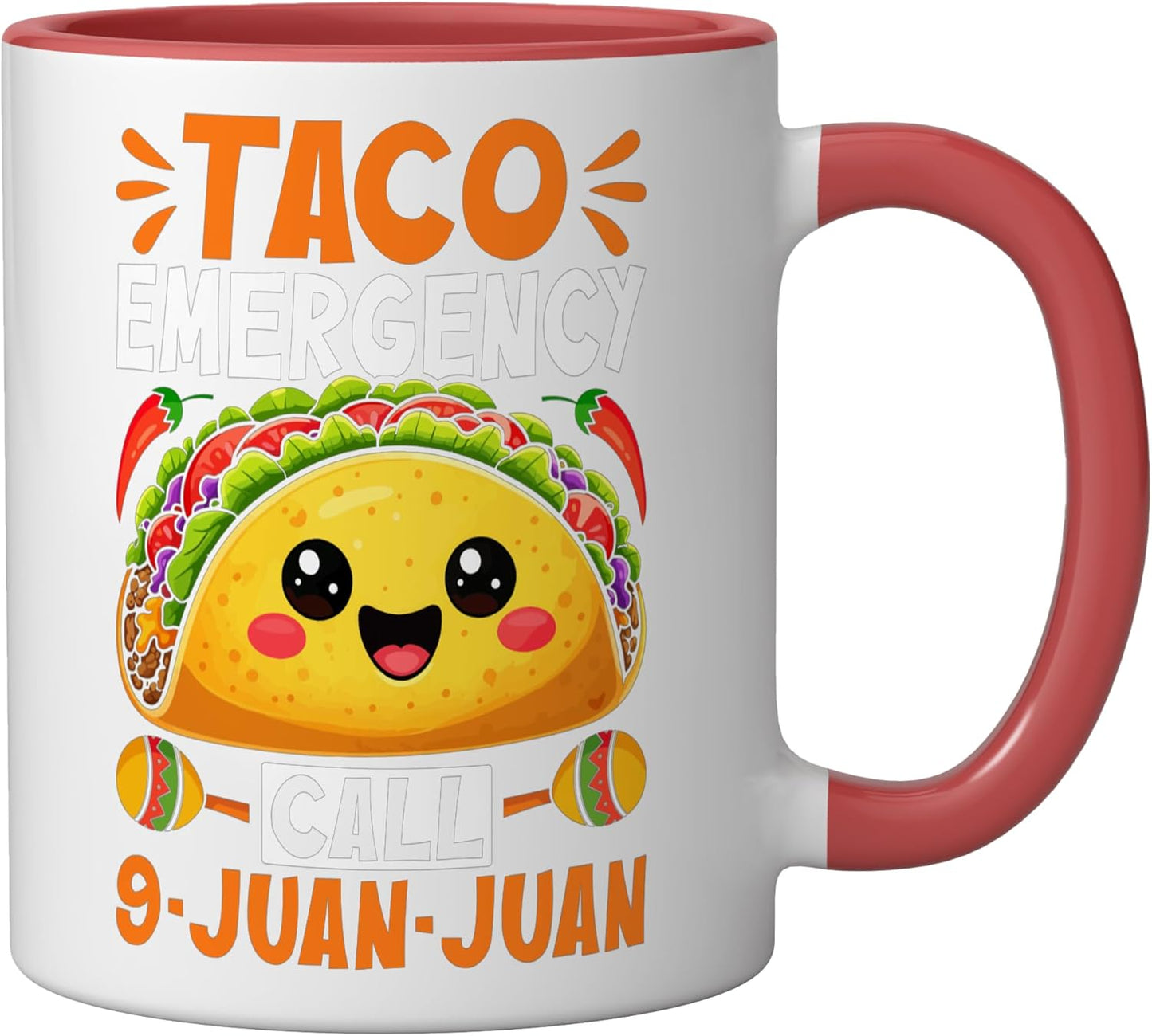 Taza Cerámica Cinco de Mayo Rojo/Blanco