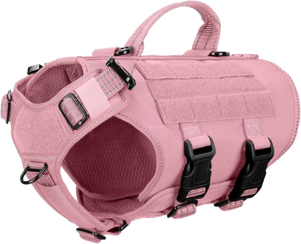 Arnés táctico perro X-Small 6 hebillas Molle 3/4 cuerpo