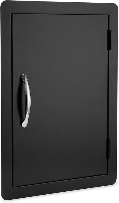 Puerta acceso barbacoa 17x23pulg vertical color negro