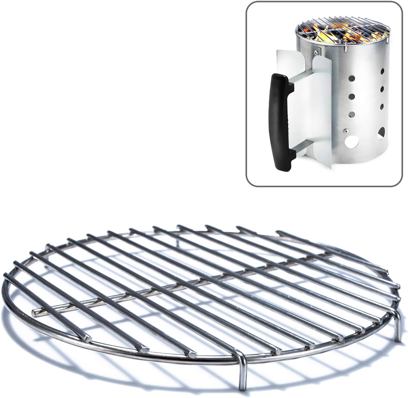 Rejilla carbón parrilla portátil para chimenea 7.5pulg