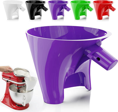 Embudo para batidora KitchenAid de harina, morado, se adapta a 4.5-5QT