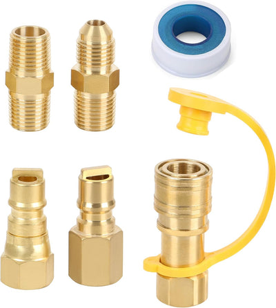 Kit conexiones gas 3/8pulg desconexion rapida manguera propano