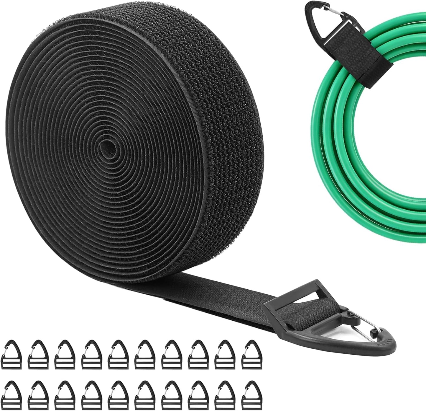 Organiz. cables extensión 1.5pulg colgador garage