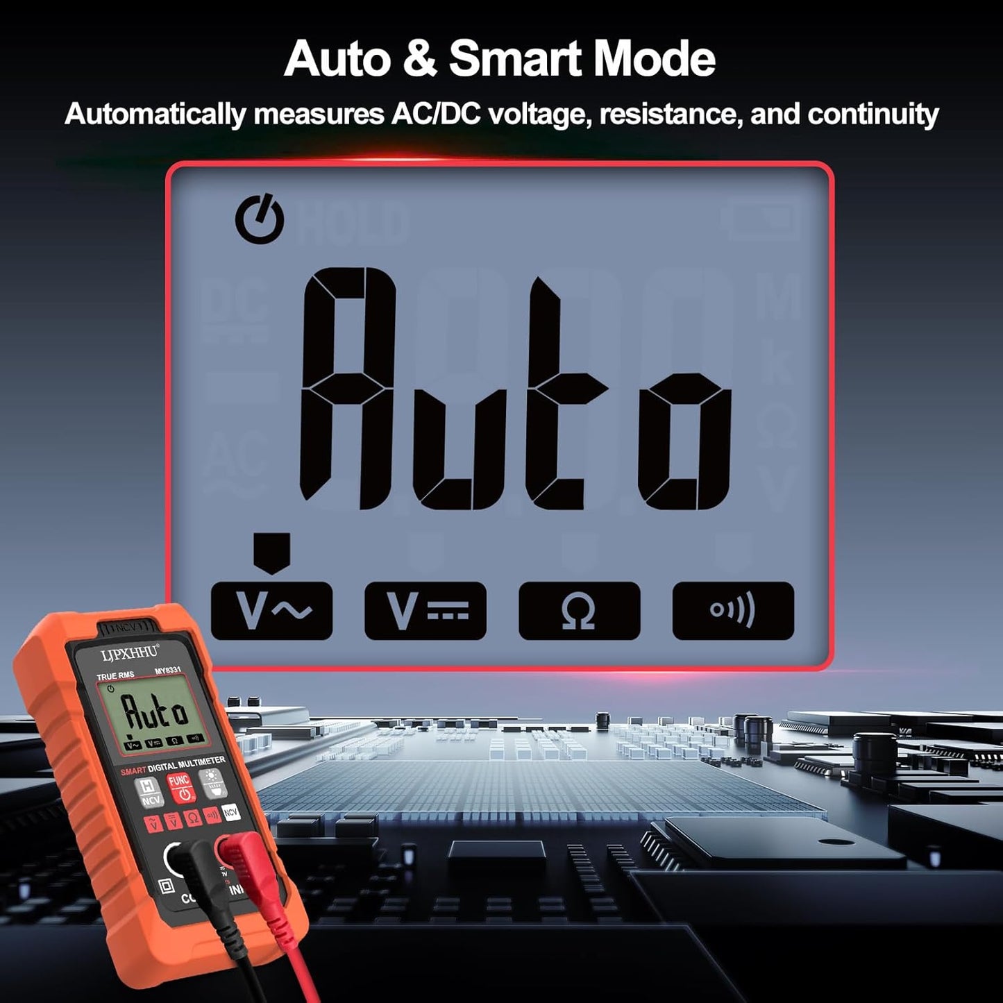 Multímetro digital TRMS 4000 cuentas automático NCV voltaje ohm