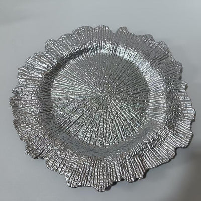 Set 50 Platos Plástico Irrompible Dorado Ideal Bodas Fiestas