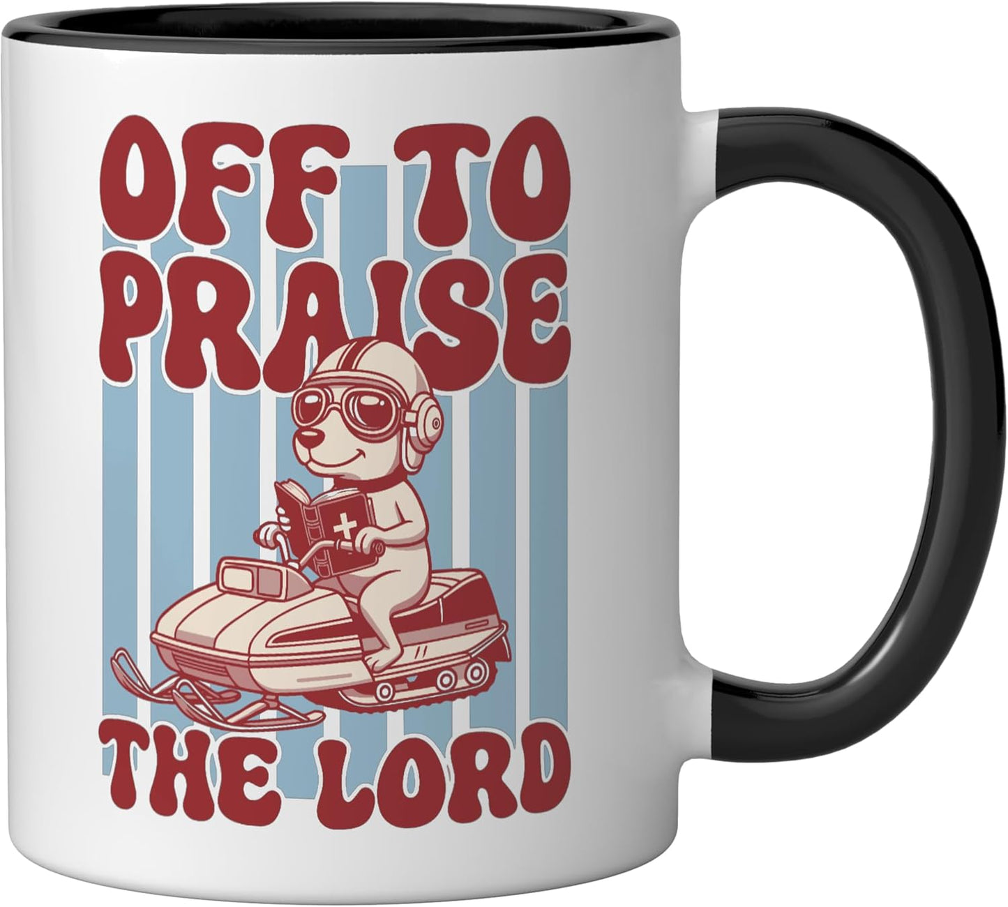 Taza cerámica para perro divertida negro/blanco
