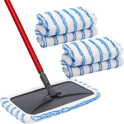 4 Pzas Almohadillas Mopa Microfibra 15x8pulg Comp Pisos Madera