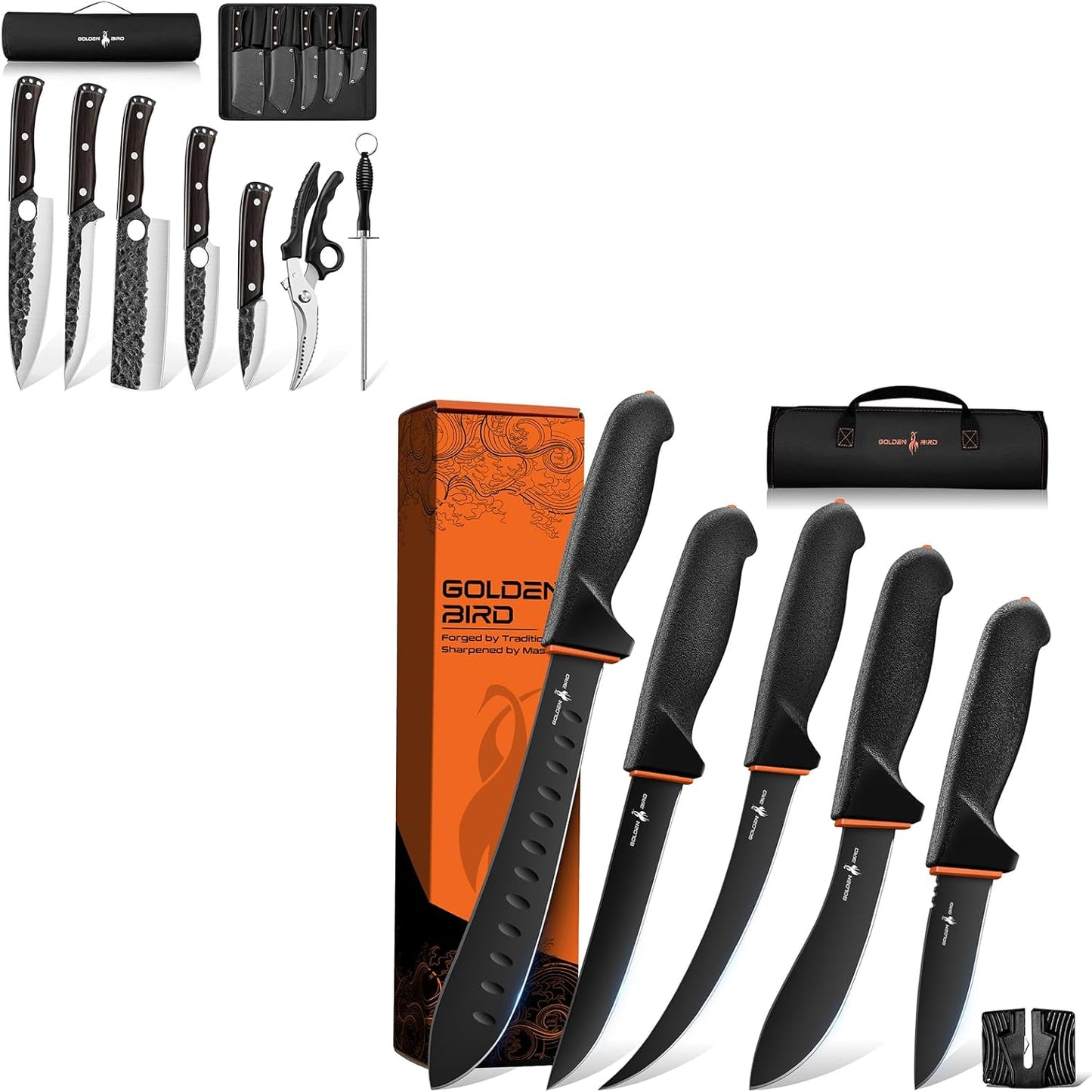 Set 6 Cuchillos Carnicero y Chef Japoneses