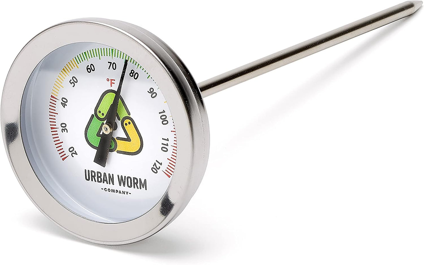 Termómetro suelo acero inox 5pulg jardinería