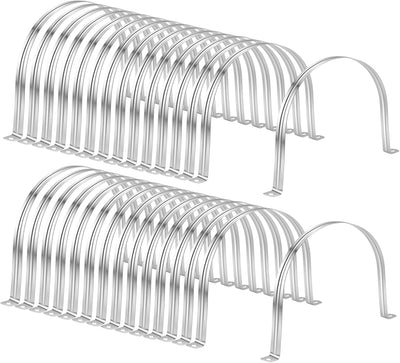 30 Correas Tubo 6pulg Acero Inox Soporte U 2 Agujeros Plateado
