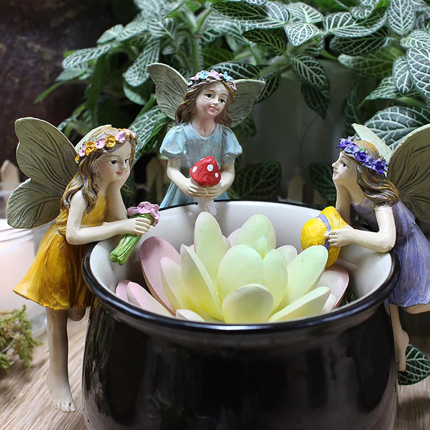 5 Figuras Hadas Miniatura Decoración Hogar Jardín
