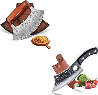 Cortador pizza Ulu cuchillo carnicero multiuso para barbacoa
