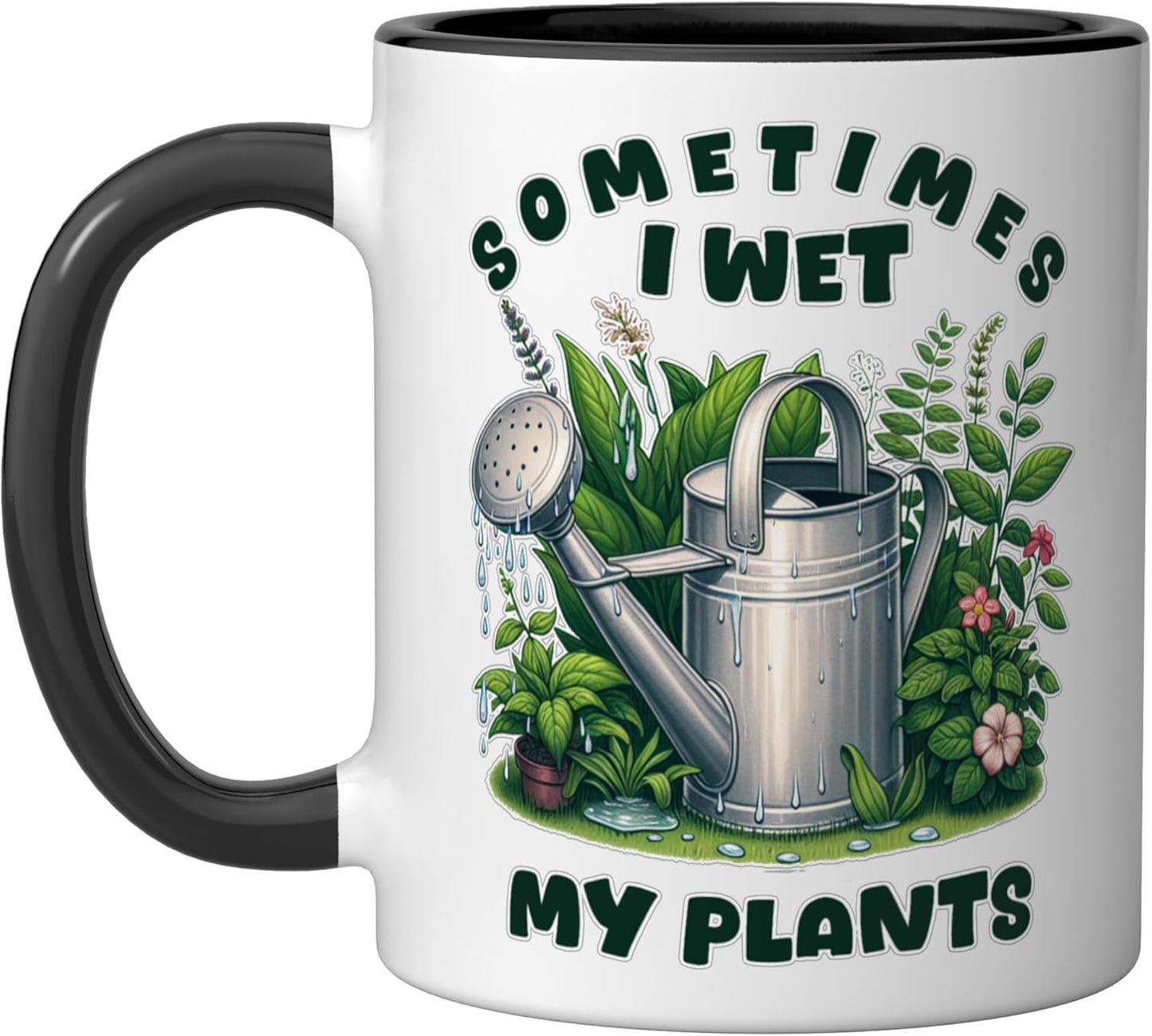 Taza cerámica para amantes de las plantas con dibujo divertido