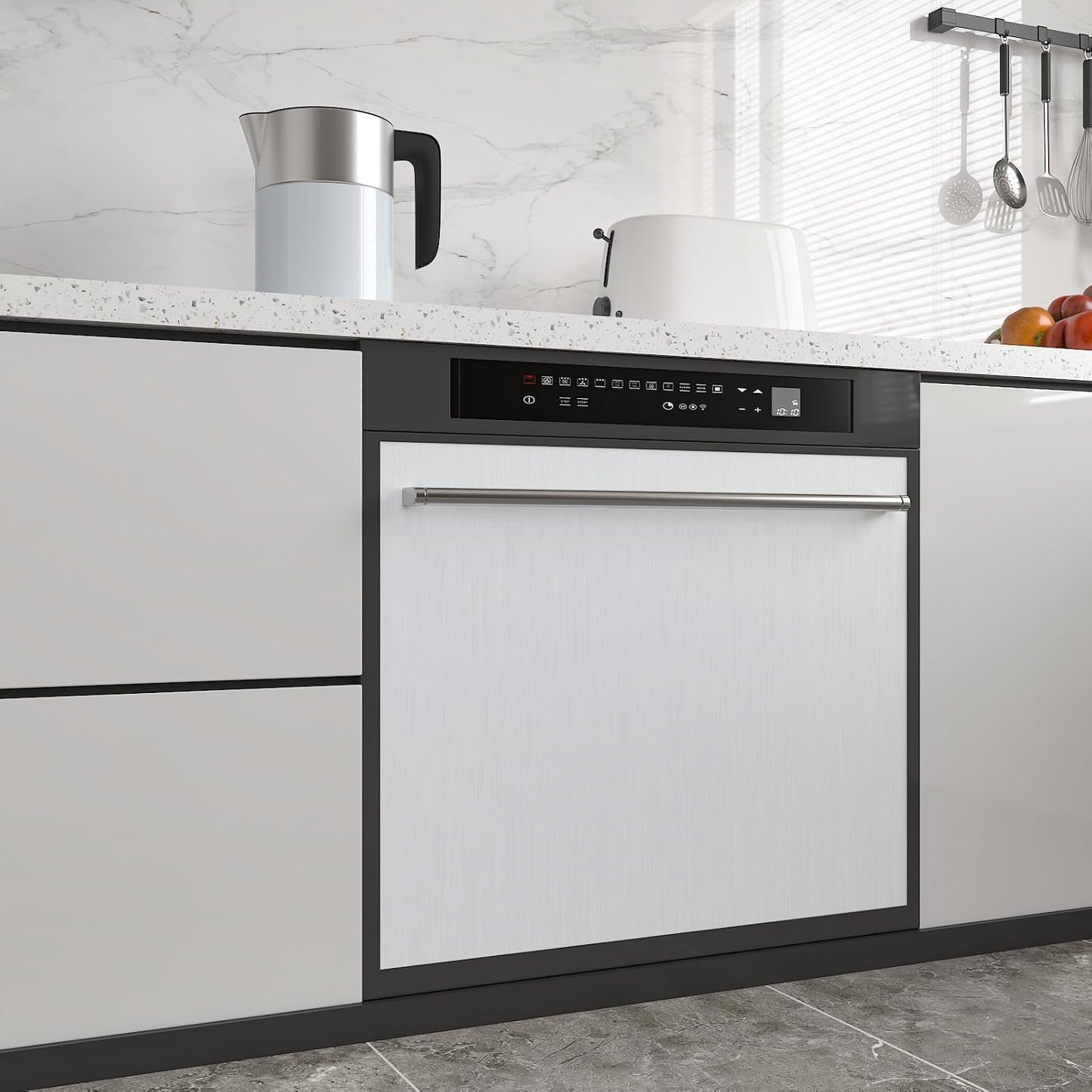 Papel adhesivo acero inox cepillado blanco 24x160pulg