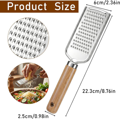 Rallador acero inox para queso parmesano limón jengibre