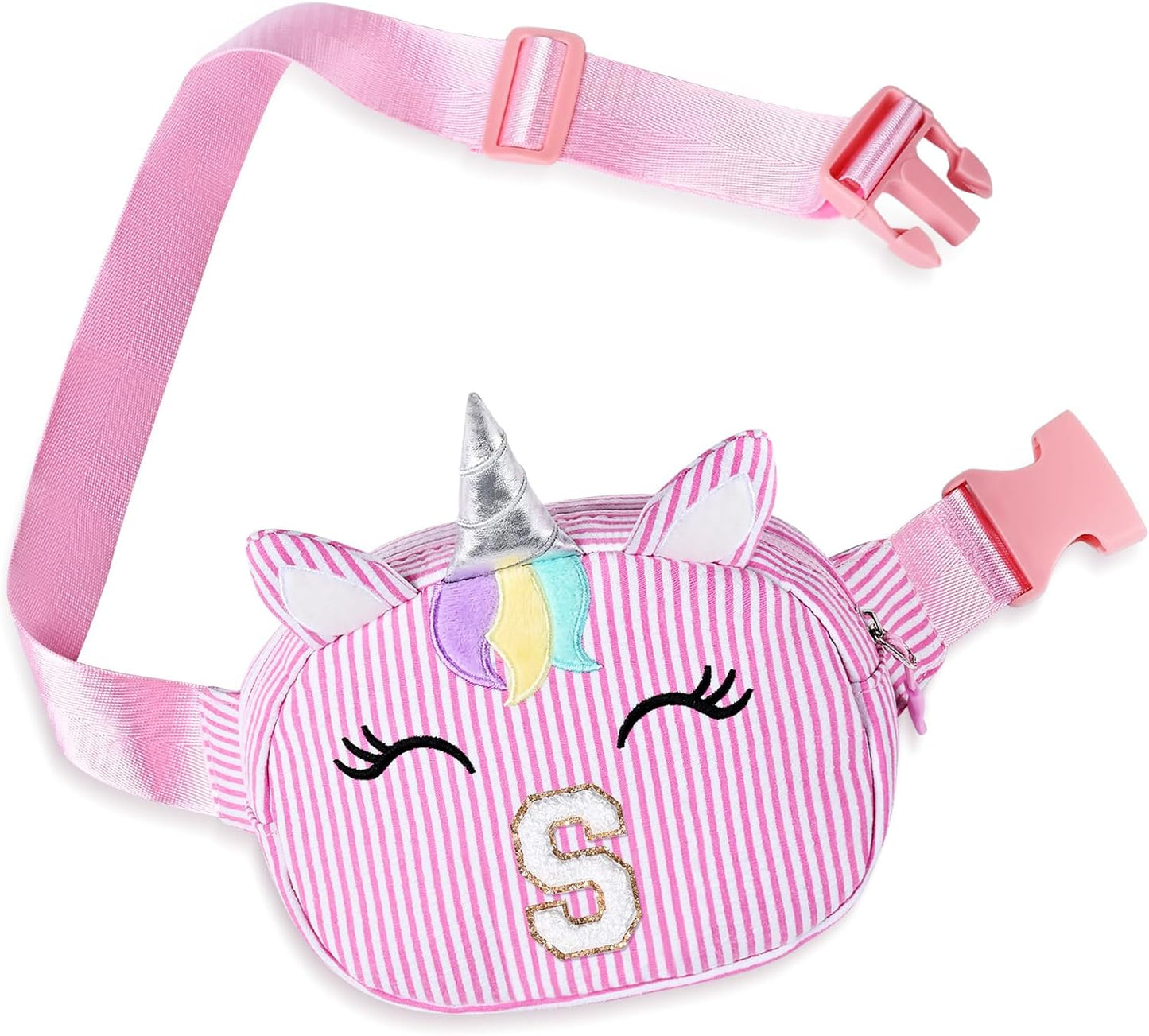 Riñonera personalizada para niña bolsa cruzada ajustable Rosa