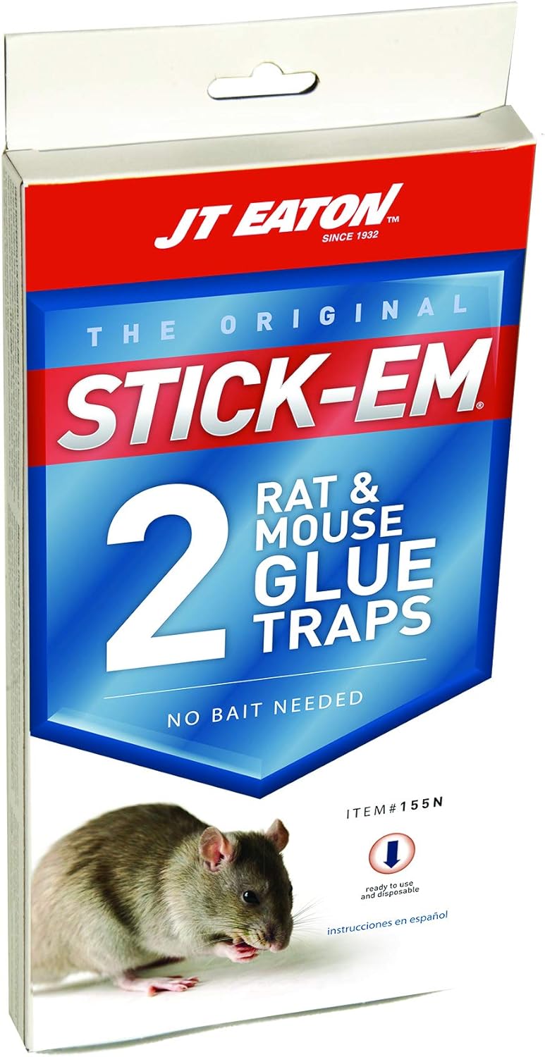 2 Trampas pegamento ratón y rata Stick-Em
