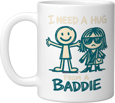 Taza Cerámica Relación Divertida Baddie Blanco
