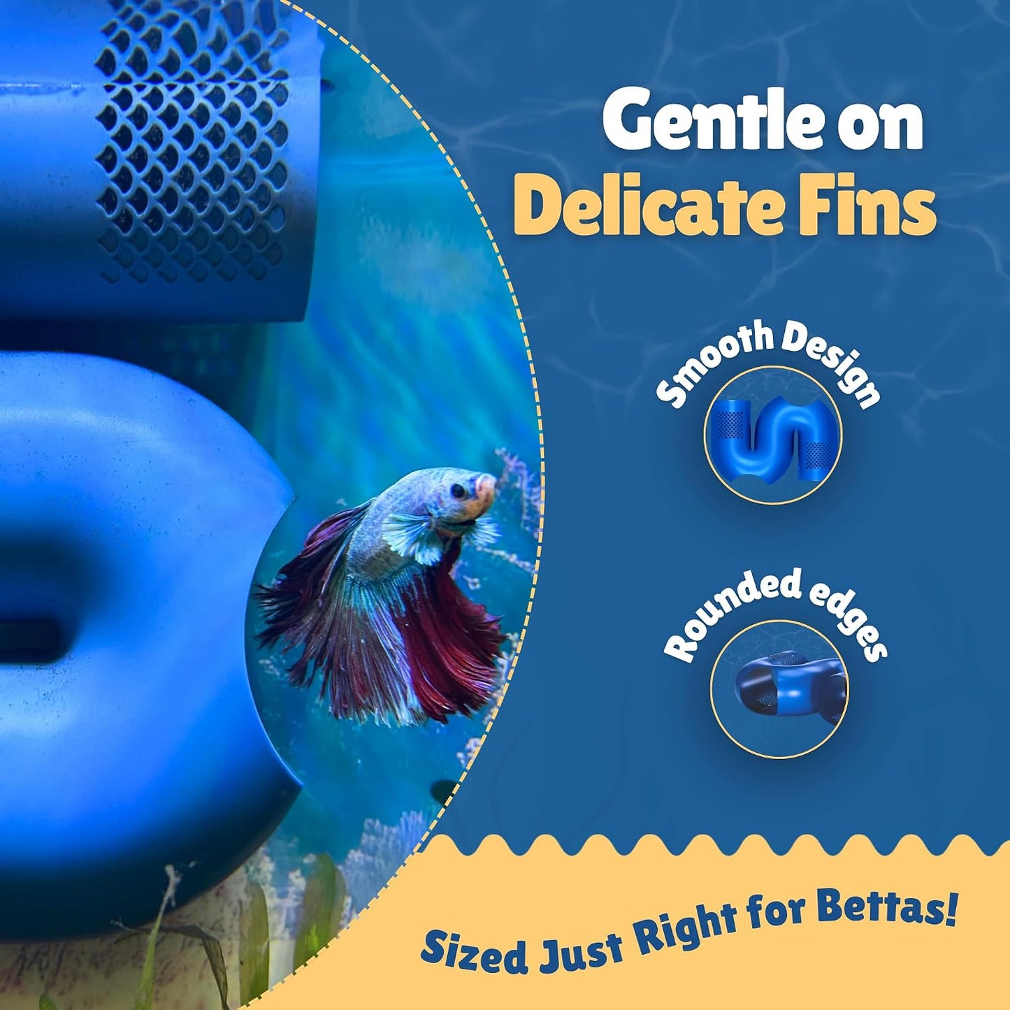 Túnel decorativo para peces Betta y camarones