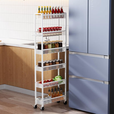 Carrito almacenamiento 6 niveles con ruedas organiz. especias