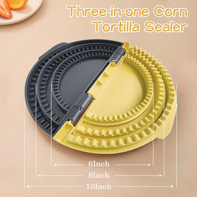 Sellador de tortillas ajustable 3 en 1 para envolturas de 6-10 pulgadas