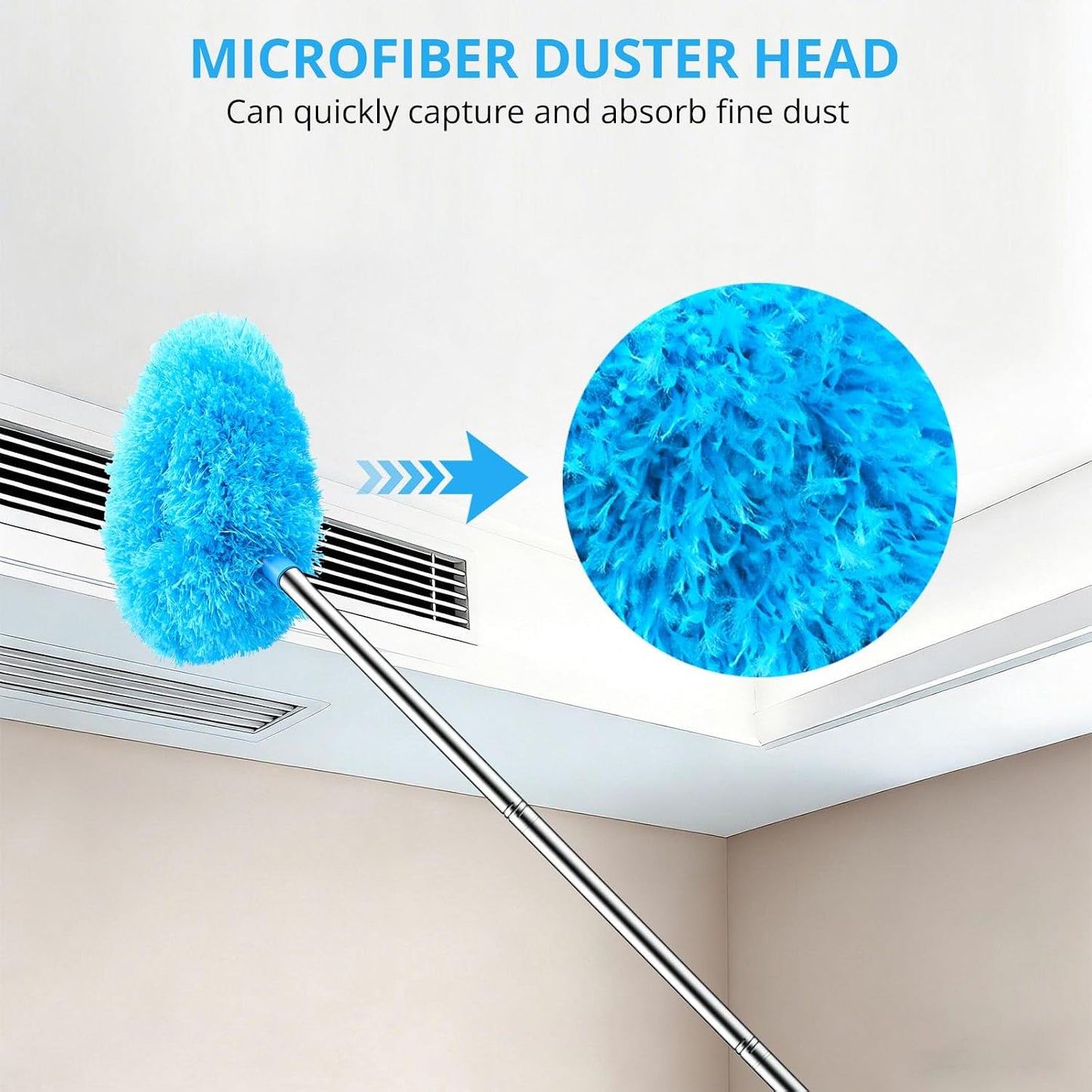Limpiador ventilador techo microfibra poste 13-47pulg