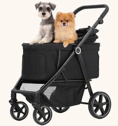Cochecito perros medianos y grandes 2 en 1 plegable con toldo