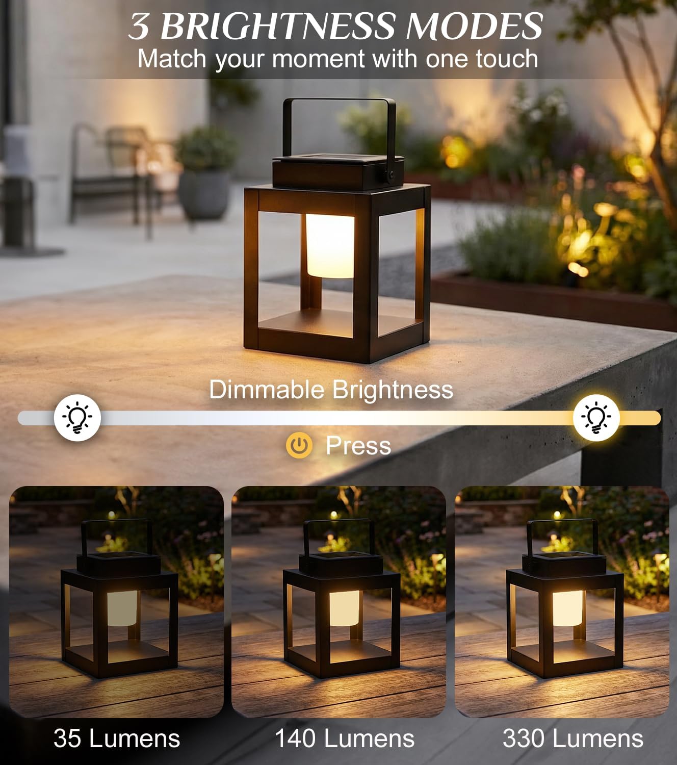 Lámpara mesa solar LED colgante resistente agua campamento