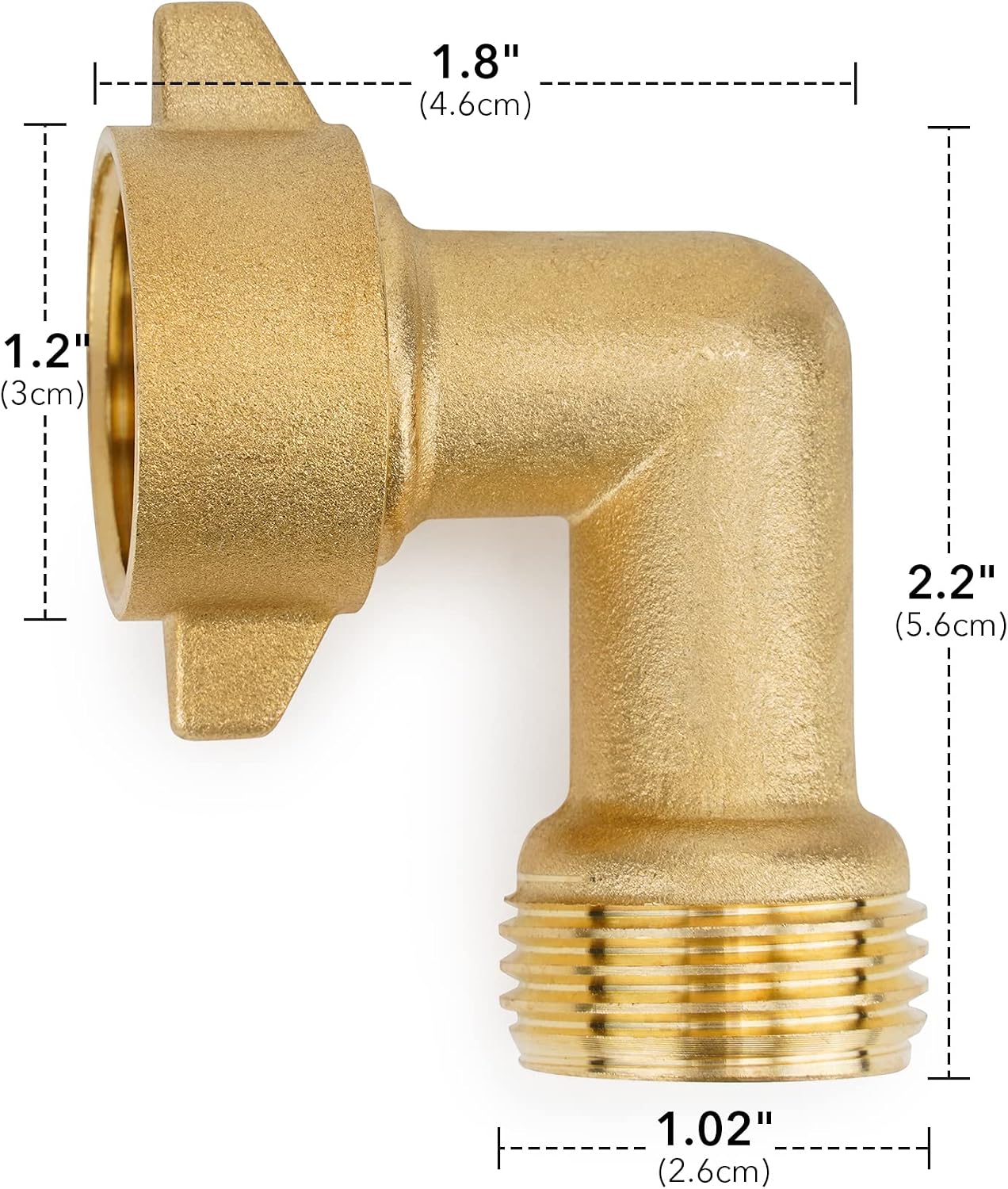 Adaptador codo manguera jardín 3/4pulg FHT x MHT pack 2