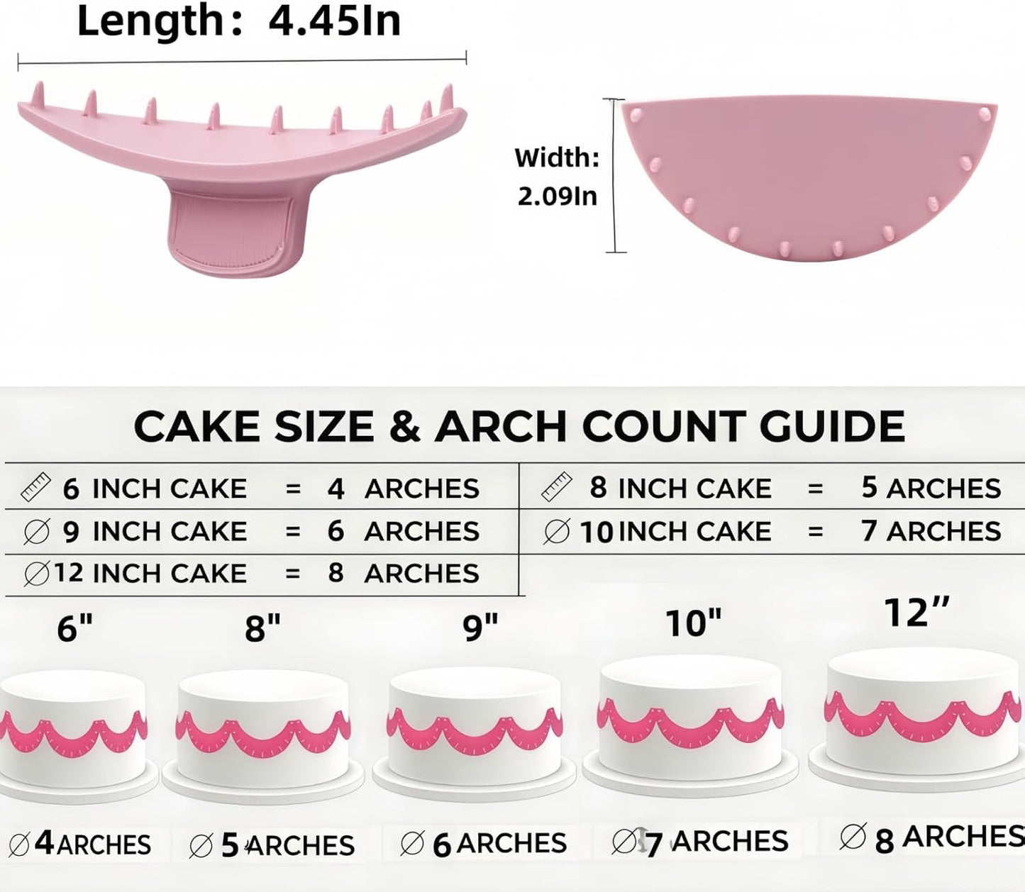 Herramienta de guía de arco para decorar pasteles
