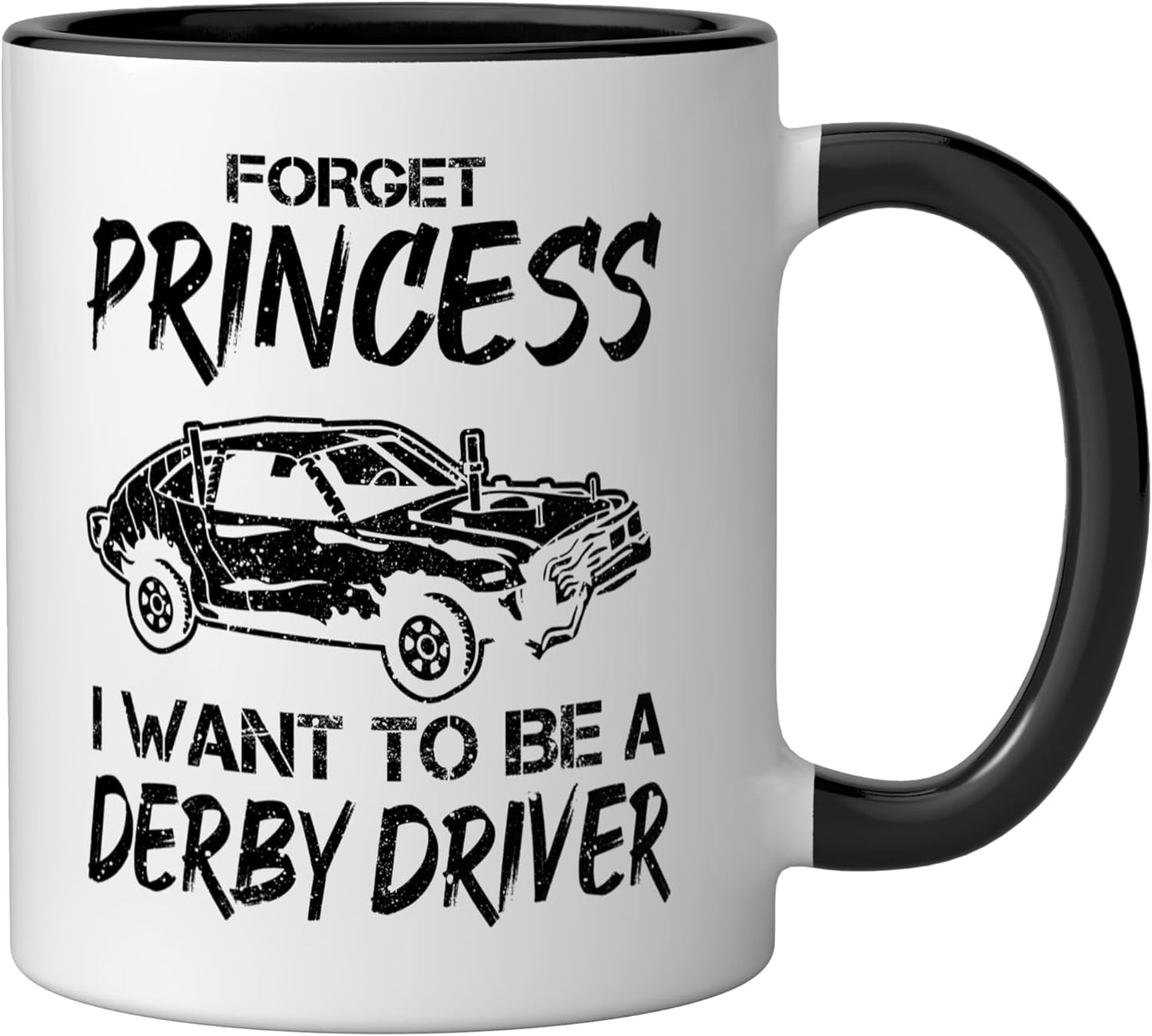 Taza cerámica para demolición derby negra/blanca