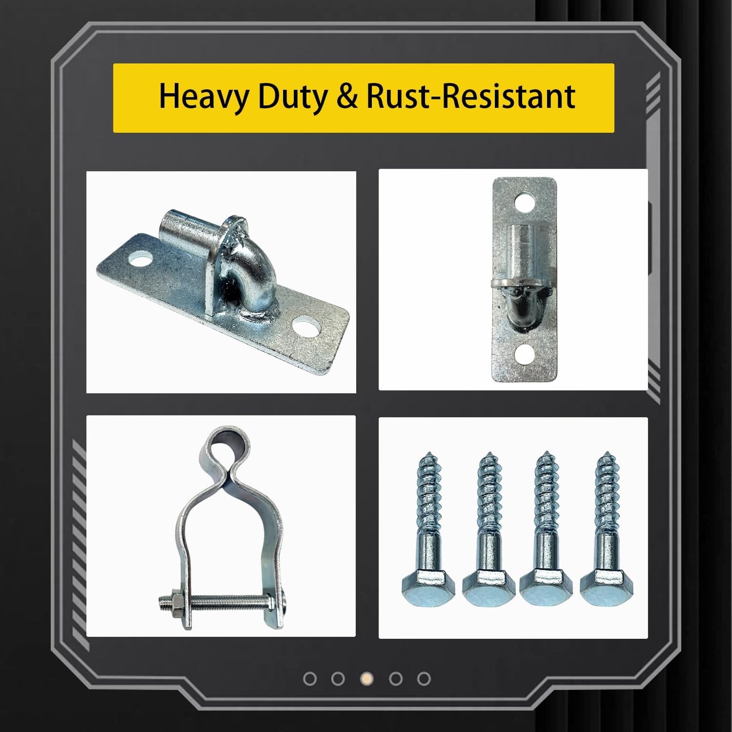 2 Bisagras Puerta Resistentes 1-3/8pulg para Valla Cadena y Madera