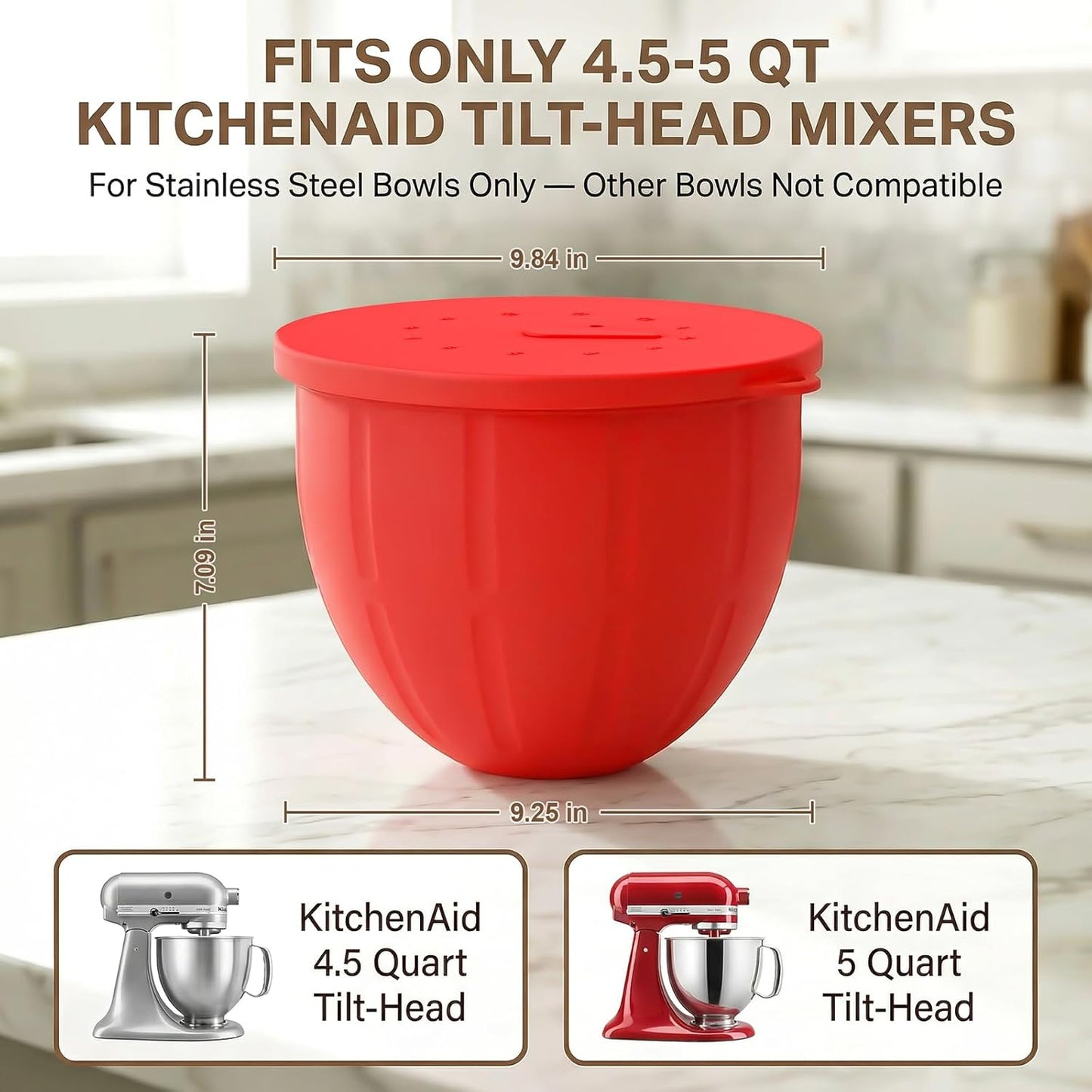 Revestimientos de silicona para batidoras KitchenAid con tapa