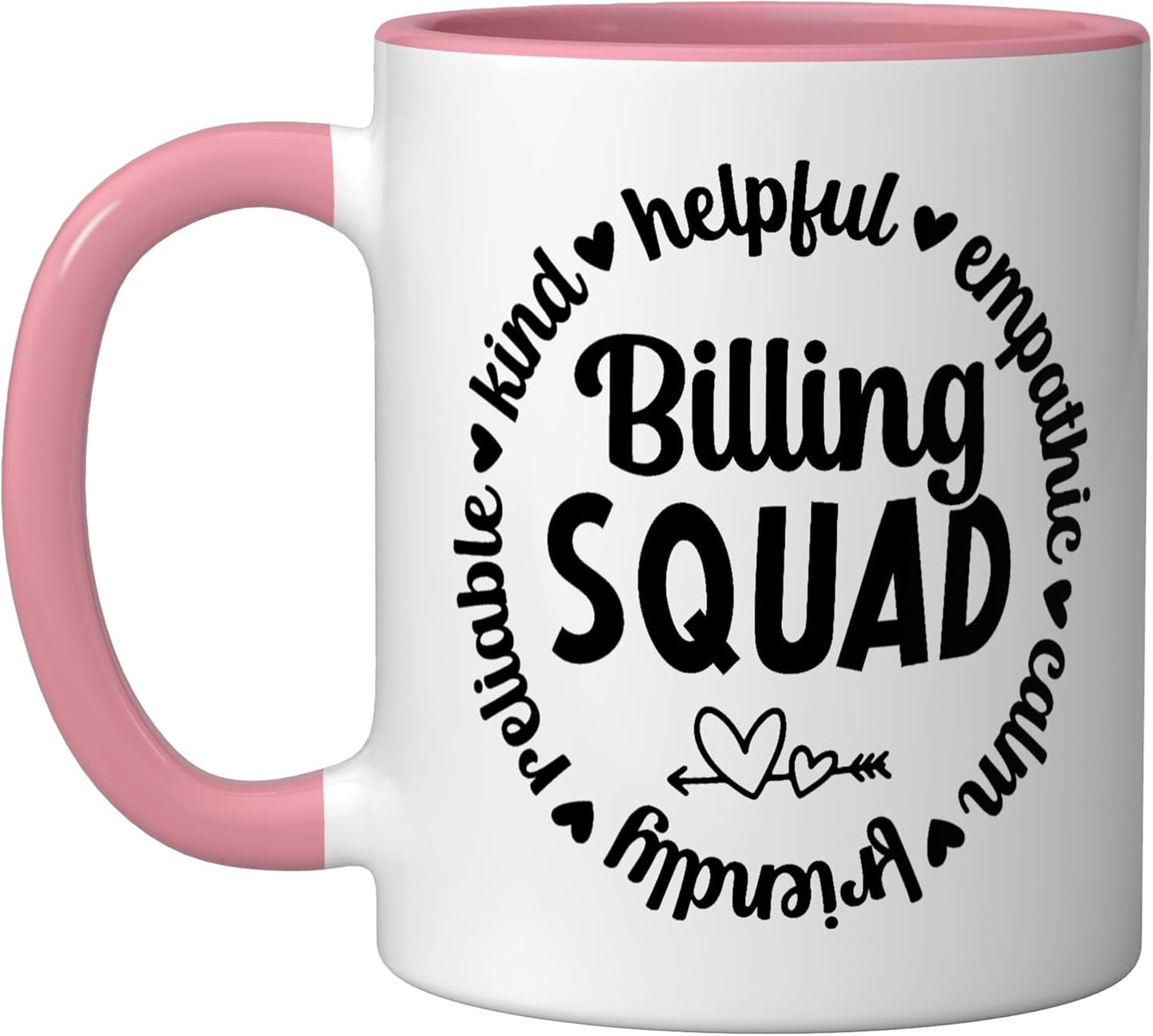 Taza Cerámica Billing Squad Medical Biller Team Rosa/Blanco