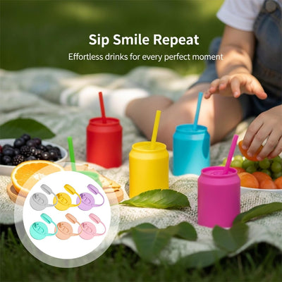 6 Tapas Silicona Pajilla Sellado Hermético 12-16oz Multicolor